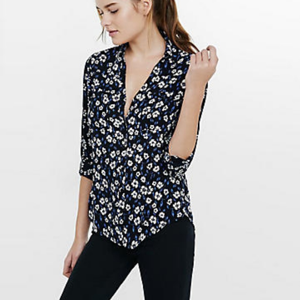 Express Slim Portofino Shirt - Daisy